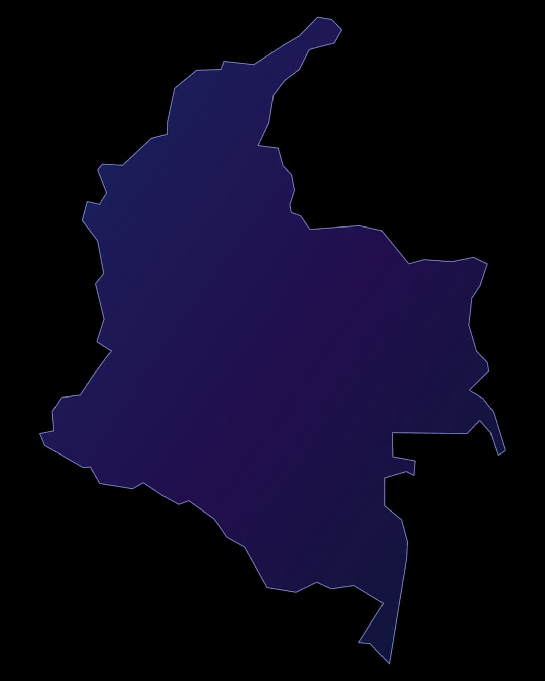 Colombia tech hubs map
