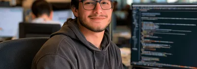 Python engineer from Latin America working.