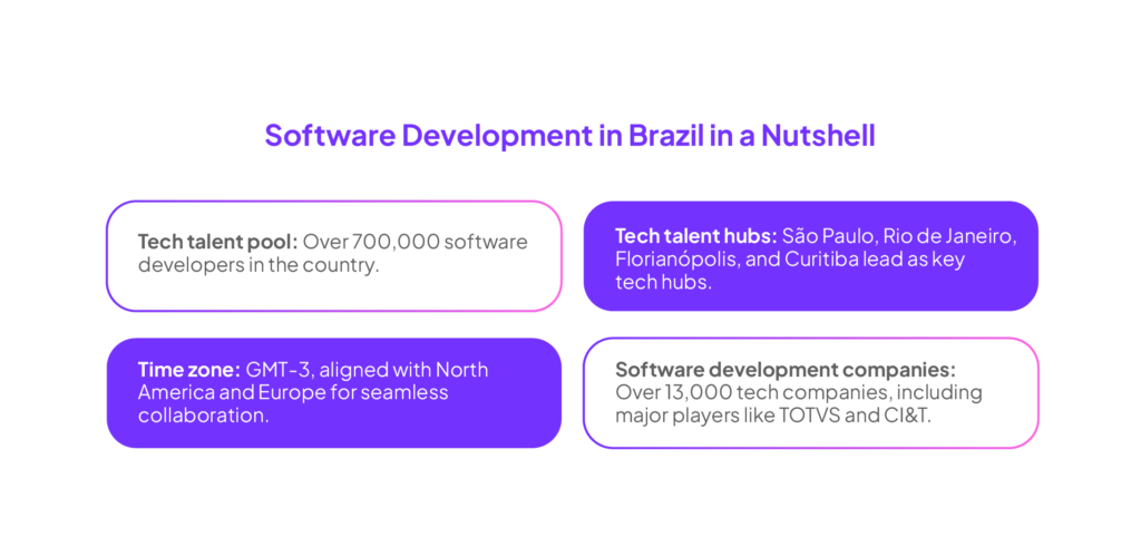 Software development market in Brazil.