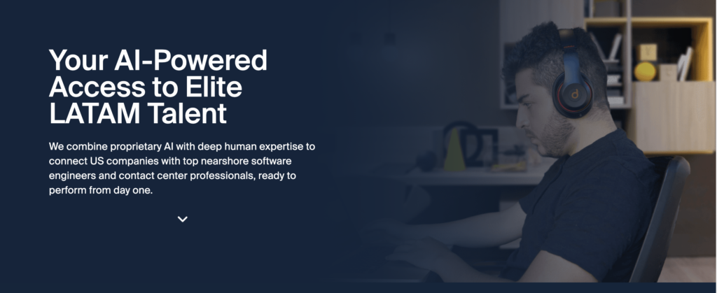 Hero section of Jobsity, a full-stack staff augmentation firm with a global footprint.