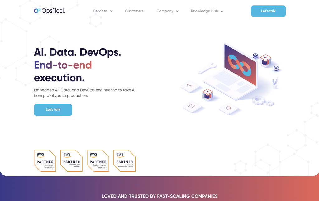 Screenshot of Opsfleet's DevOps as a Service page